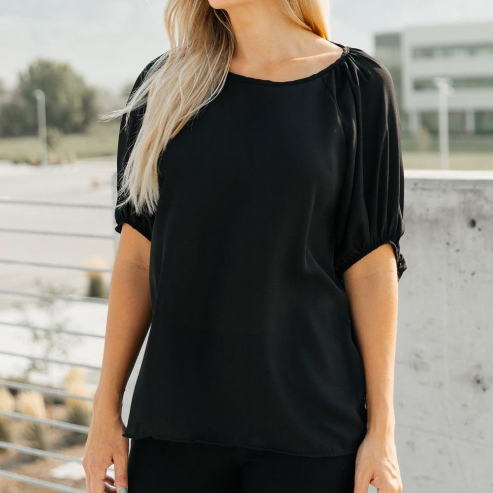 Sheer Top in Black